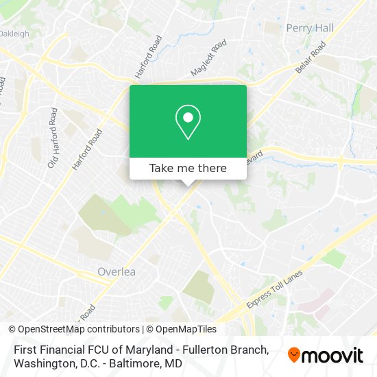 First Financial FCU of Maryland - Fullerton Branch map