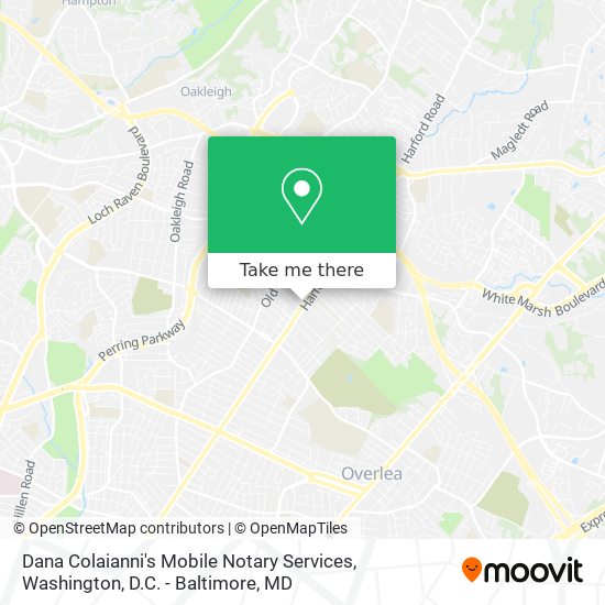 Dana Colaianni's Mobile Notary Services map