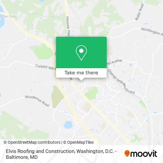 Mapa de Elvis Roofing and Construction