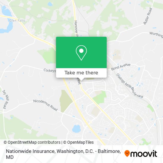 Mapa de Nationwide Insurance