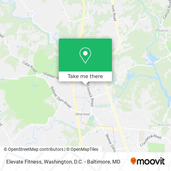 Elevate Fitness map