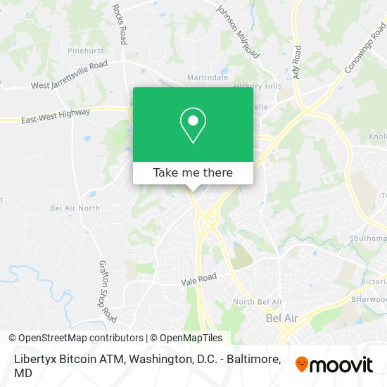 Mapa de Libertyx Bitcoin ATM