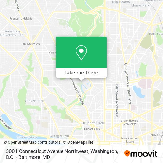 Mapa de 3001 Connecticut Avenue Northwest