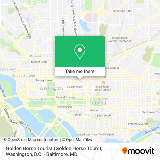 Golden Horse Tourist (Golden Horse Tours) map