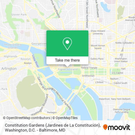 Constitution Gardens (Jardines de La Constitución) map