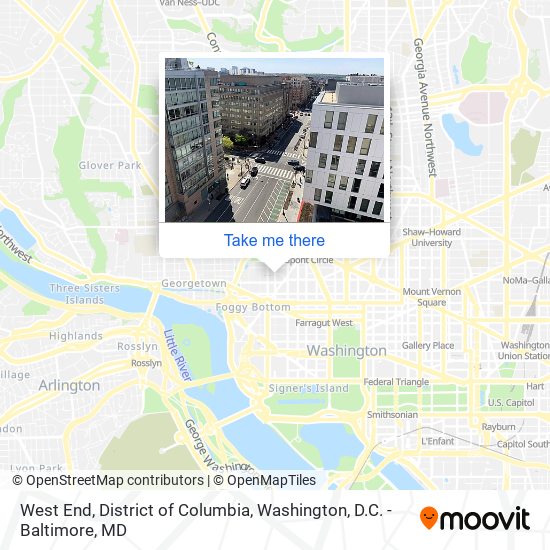 West End, District of Columbia map