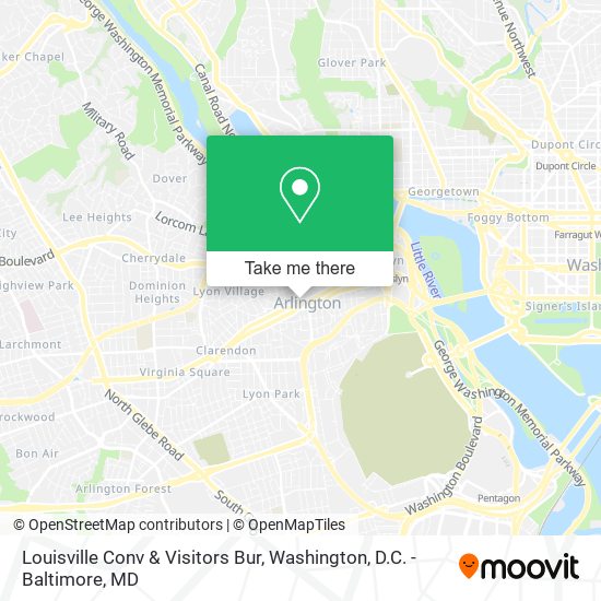 Louisville Conv & Visitors Bur map