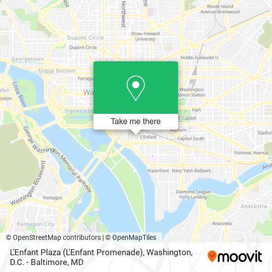 L'Enfant Plaza (L'Enfant Promenade) map