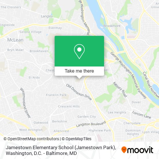 Jamestown Elementary School (Jamestown Park) map