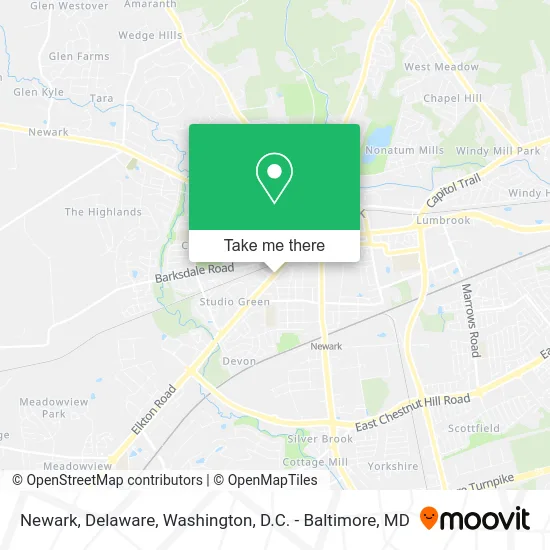 Newark, Delaware map