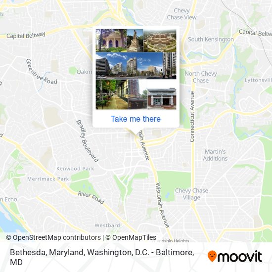 Mapa de Bethesda, Maryland