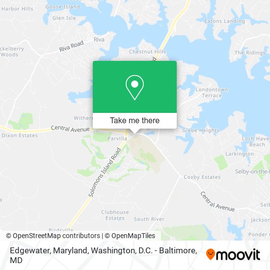 Edgewater, Maryland map