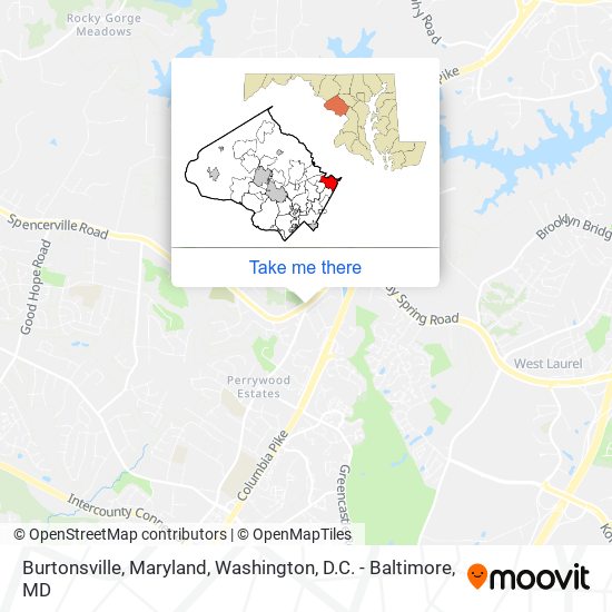 Mapa de Burtonsville, Maryland