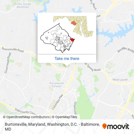 Burtonsville, Maryland map