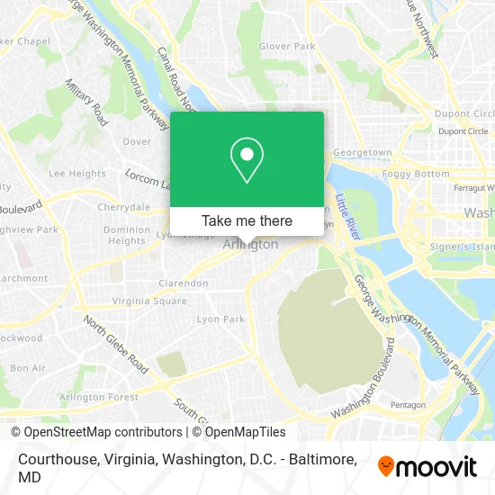 Courthouse, Virginia map