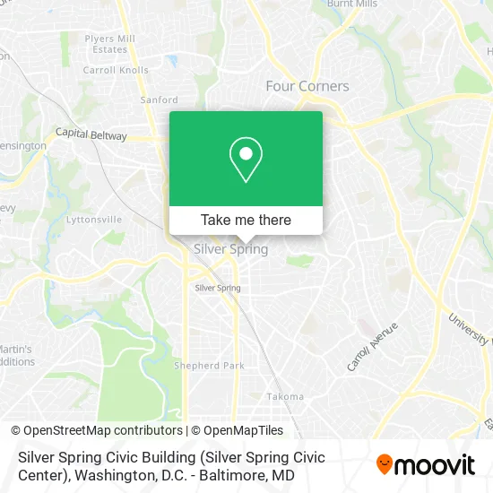 Mapa de Silver Spring Civic Building