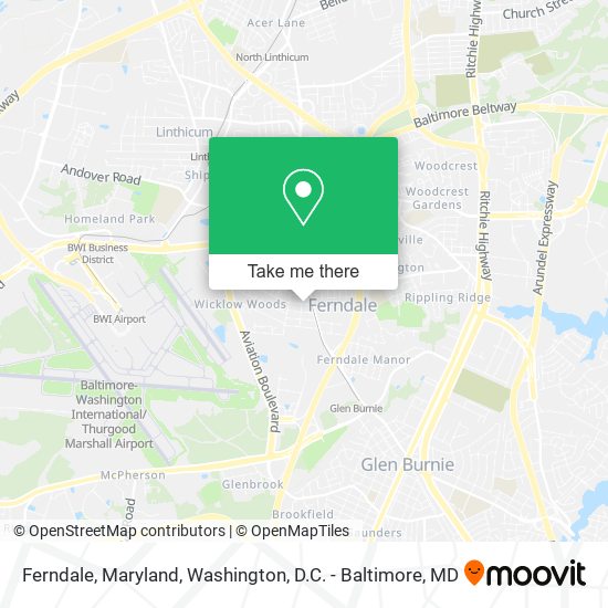 Mapa de Ferndale, Maryland