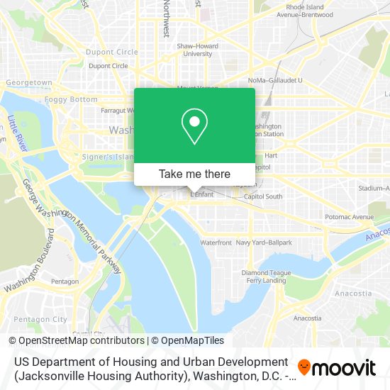 US Department of Housing and Urban Development (Jacksonville Housing Authority) map