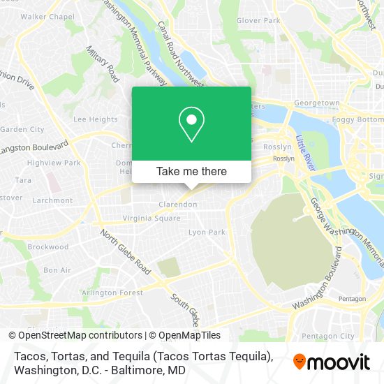 How to get to Tacos, Tortas, and Tequila (Tacos Tortas Tequila) in  Arlington by Metro or Bus?