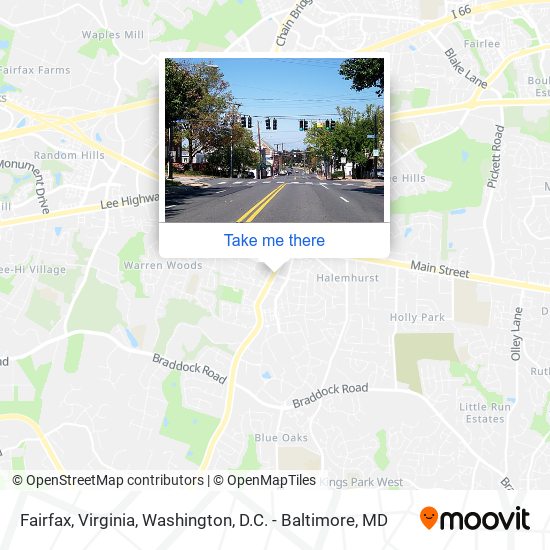 Mapa de Fairfax, Virginia