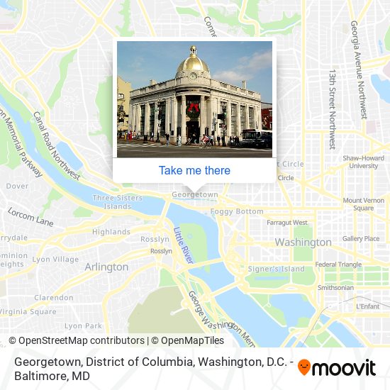 Georgetown, District of Columbia map