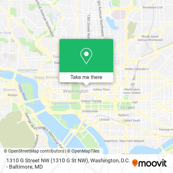 1310 G Street NW map