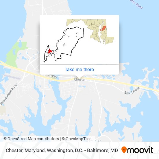 Chester, Maryland map