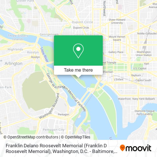 Mapa de Franklin Delano Roosevelt Memorial