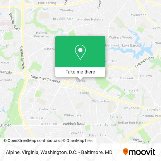 Mapa de Alpine, Virginia