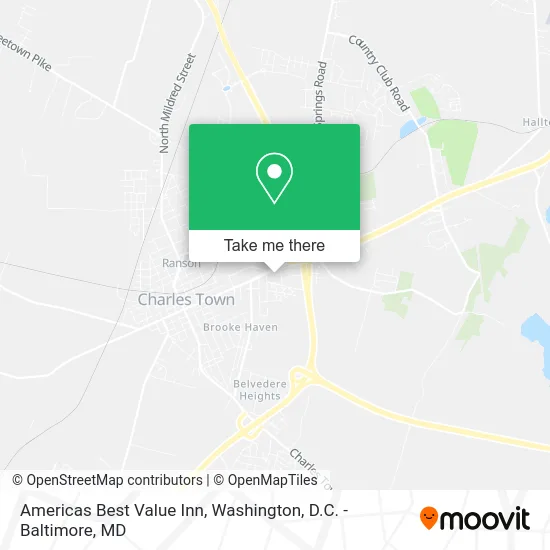 Americas Best Value Inn map