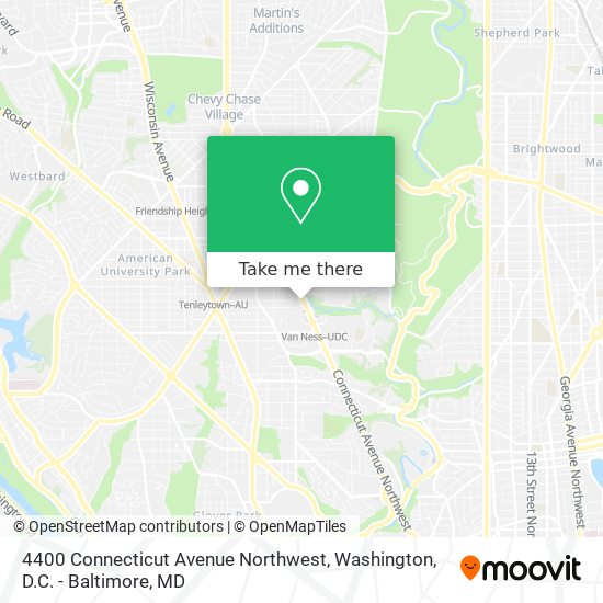 4400 Connecticut Avenue Northwest map