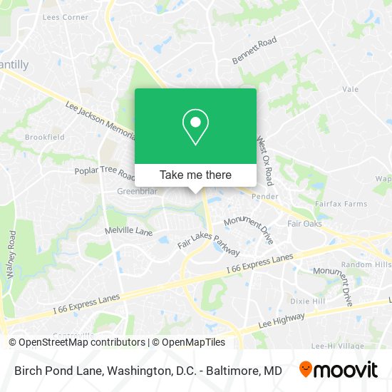 Birch Pond Lane map