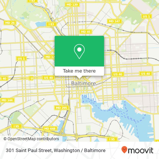 Mapa de 301 Saint Paul Street