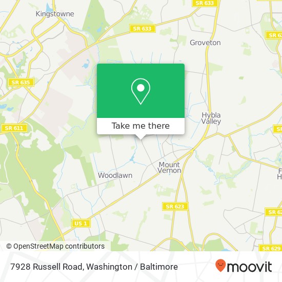 Mapa de 7928 Russell Road