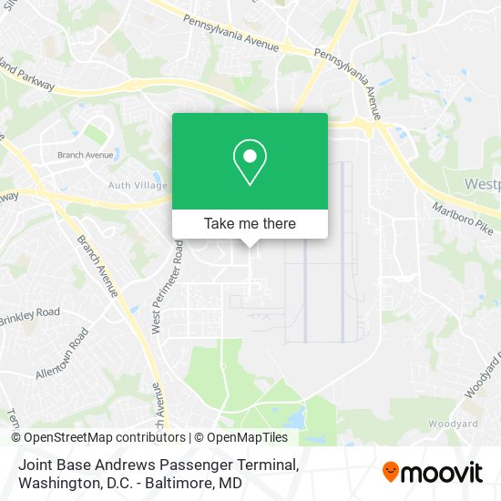 Mapa de Joint Base Andrews Passenger Terminal