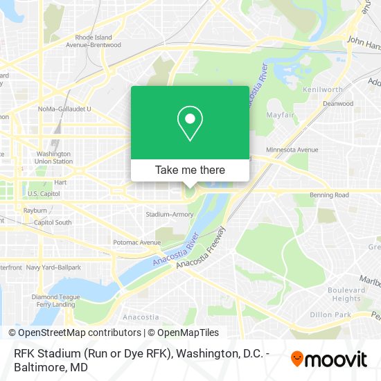 RFK Stadium (Run or Dye RFK) map