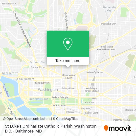 St Luke's Ordinariate Catholic Parish map