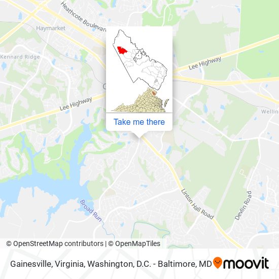 Mapa de Gainesville, Virginia