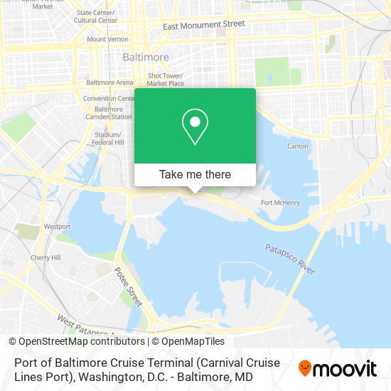 Port of Baltimore Cruise Terminal (Carnival Cruise Lines Port) map