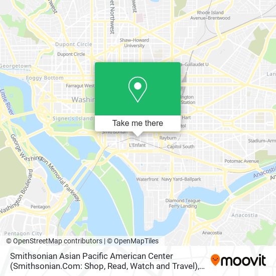 Smithsonian Asian Pacific American Center (Smithsonian.Com: Shop, Read, Watch and Travel) map