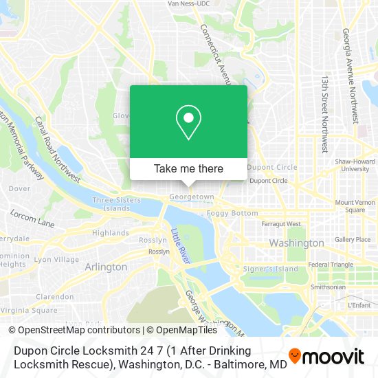 Dupon Circle Locksmith 24 7 (1 After Drinking Locksmith Rescue) map