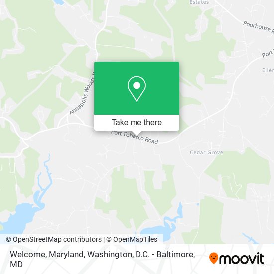Mapa de Welcome, Maryland