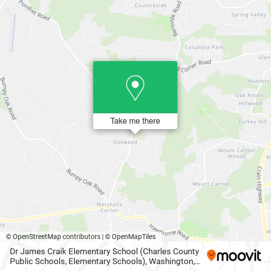 Mapa de Dr James Craik Elementary School (Charles County Public Schools, Elementary Schools)