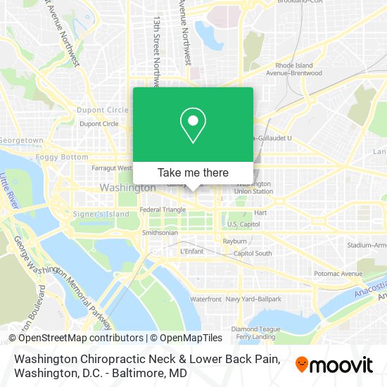 Washington Chiropractic Neck & Lower Back Pain map