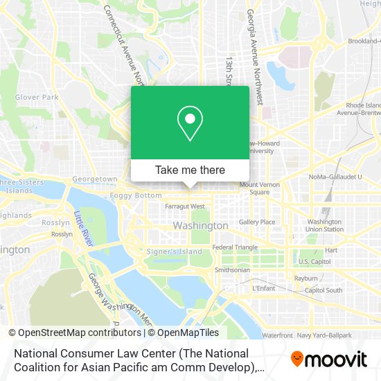 National Consumer Law Center (The National Coalition for Asian Pacific am Comm Develop) map