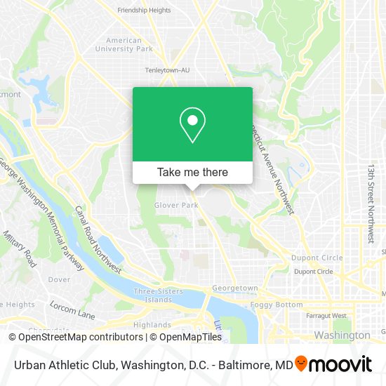 Urban Athletic Club map