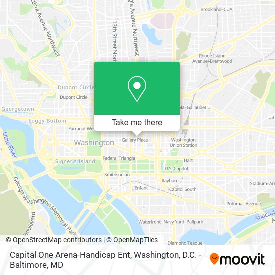 Capital One Arena-Handicap Ent map