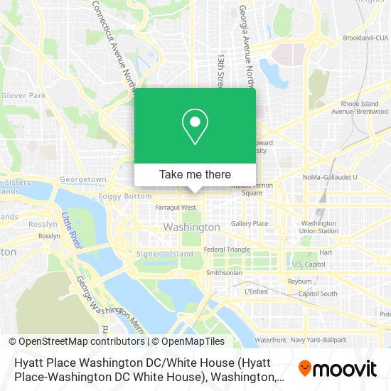 Hyatt Place Washington DC / White House map