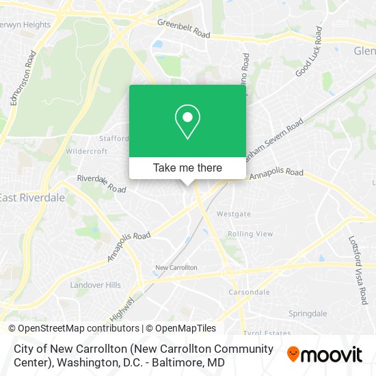 City of New Carrollton (New Carrollton Community Center) map