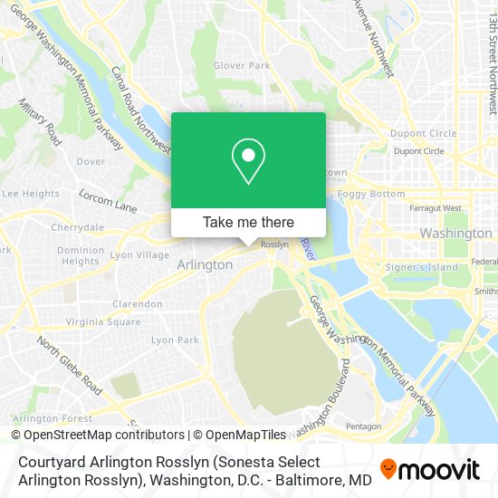 Mapa de Courtyard Arlington Rosslyn (Sonesta Select Arlington Rosslyn)